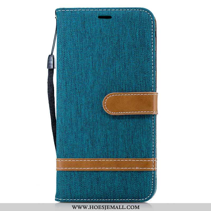 Hoes Samsung Galaxy Note 9 Bescherming Leren Hoesje Portemonnee Denim Mobiele Telefoon Rood Folio Ro