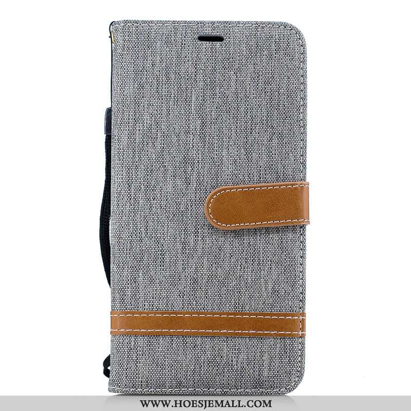 Hoes Samsung Galaxy Note 9 Bescherming Leren Hoesje Portemonnee Denim Mobiele Telefoon Rood Folio Ro