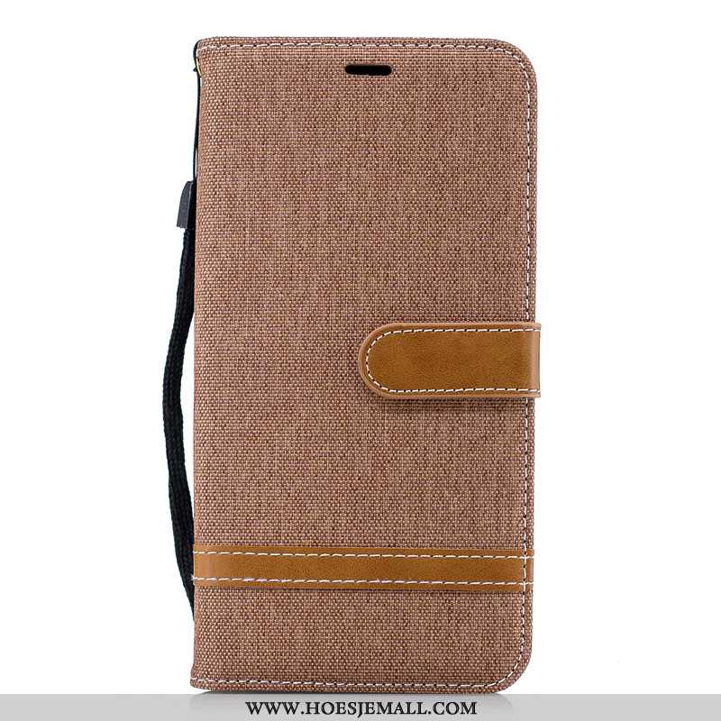 Hoes Samsung Galaxy Note 9 Bescherming Leren Hoesje Portemonnee Denim Mobiele Telefoon Rood Folio Ro