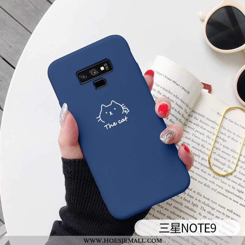 Hoesje Samsung Galaxy Note 9 Trend Zacht Anti-fall Lovers Scheppend All Inclusive Mooie Donkerblauwe