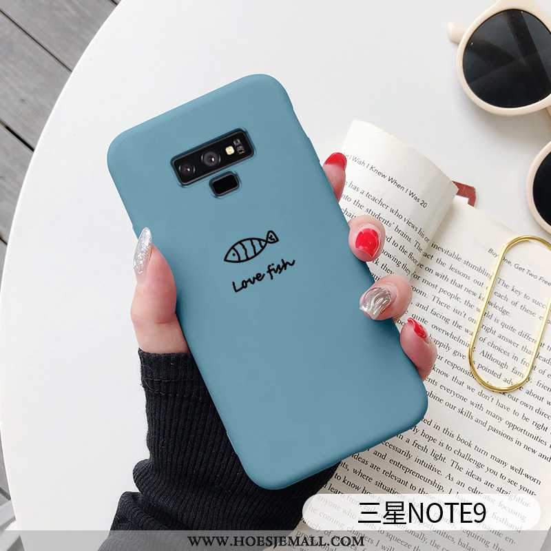 Hoesje Samsung Galaxy Note 9 Trend Zacht Anti-fall Lovers Scheppend All Inclusive Mooie Donkerblauwe