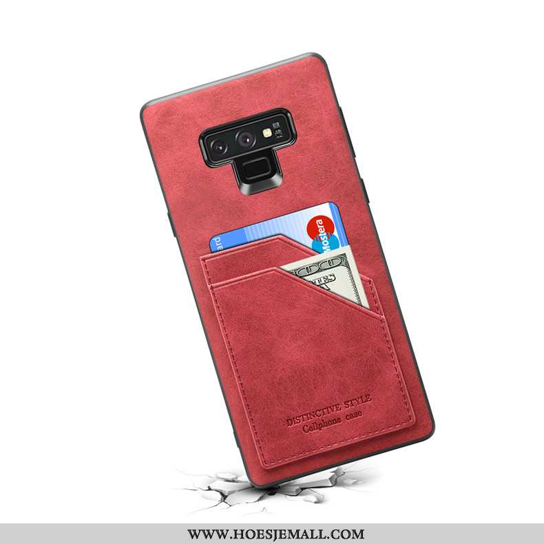 Hoesje Samsung Galaxy Note 9 Zacht Siliconen Bescherming Ster Hemming Dun Rood