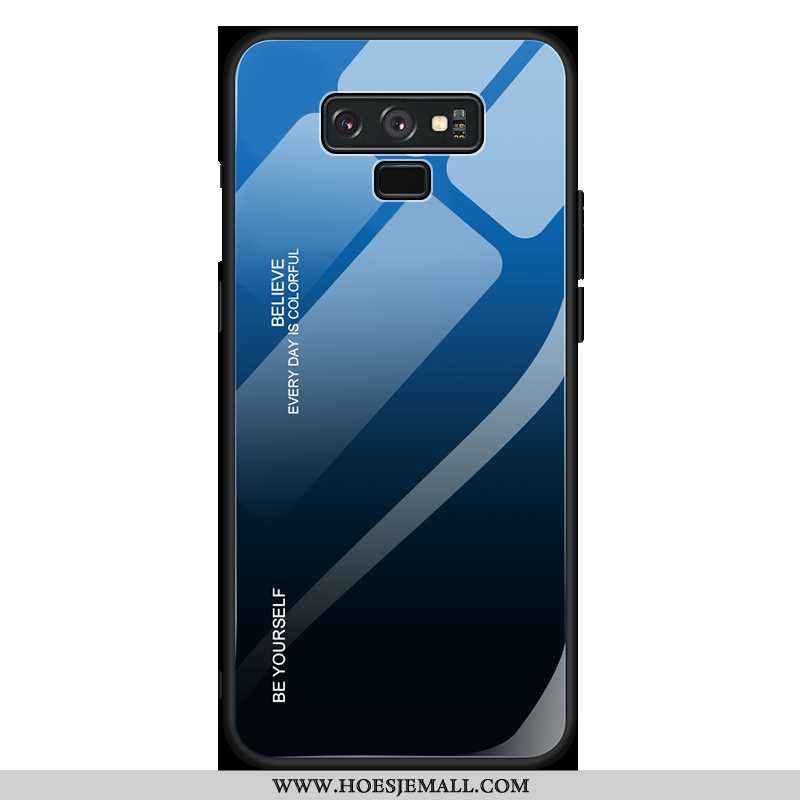 Hoesje Samsung Galaxy Note 9 Persoonlijk Scheppend Zacht All Inclusive Verloop Super Dun Donkerblauw