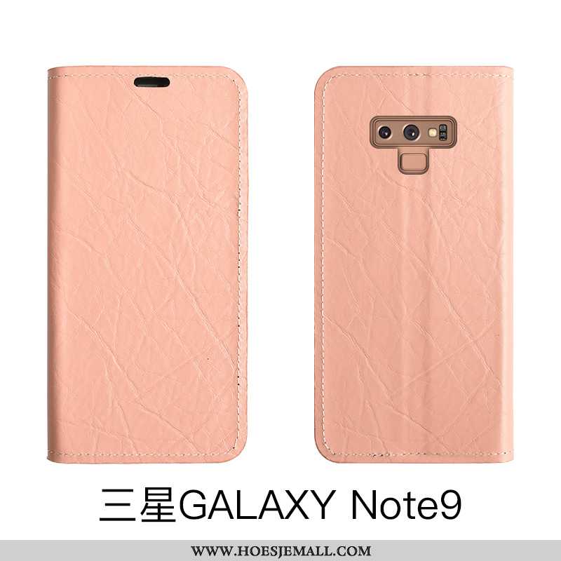 Hoes Samsung Galaxy Note 9 Leren Hoesje Bescherming Kaart Mobiele Telefoon Ster Rood Folio