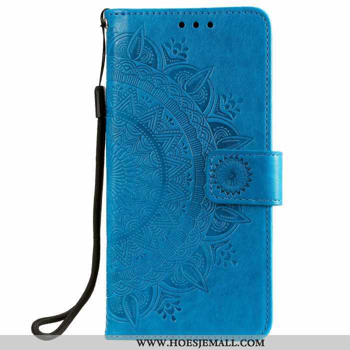 Hoes Samsung Galaxy Note20 Leren Hoesje Bescherming Kaart Folio Groen