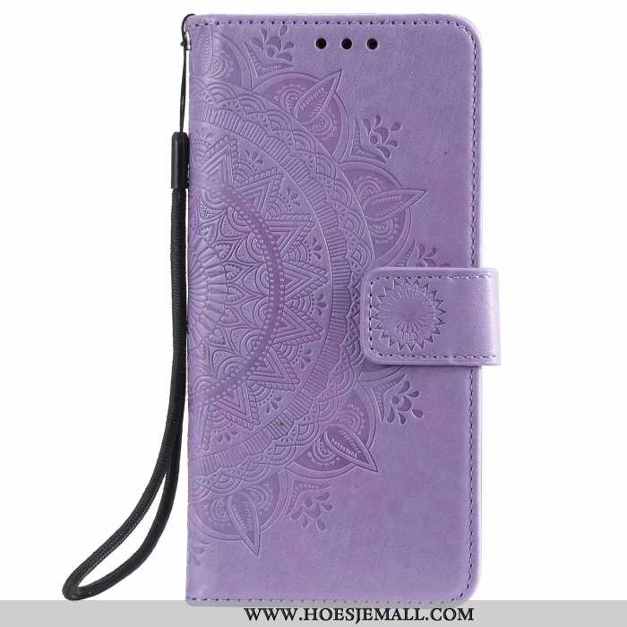 Hoes Samsung Galaxy Note20 Leren Hoesje Bescherming Kaart Folio Groen