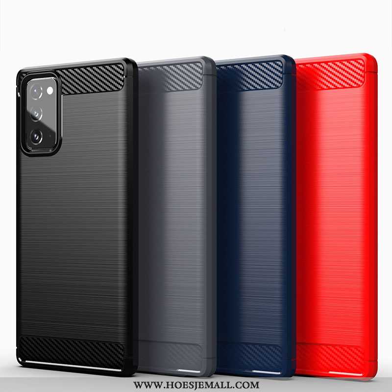 Hoesje Samsung Galaxy Note20 Zacht Siliconen Zijde Bescherming Mobiele Telefoon Fiber Ster Zwarte