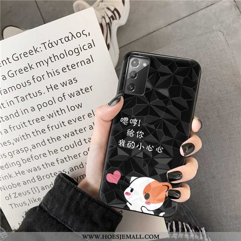 Hoes Samsung Galaxy Note20 Spotprent Trend Anti-fall Zwart Ruit Ster Mobiele Telefoon Zwarte