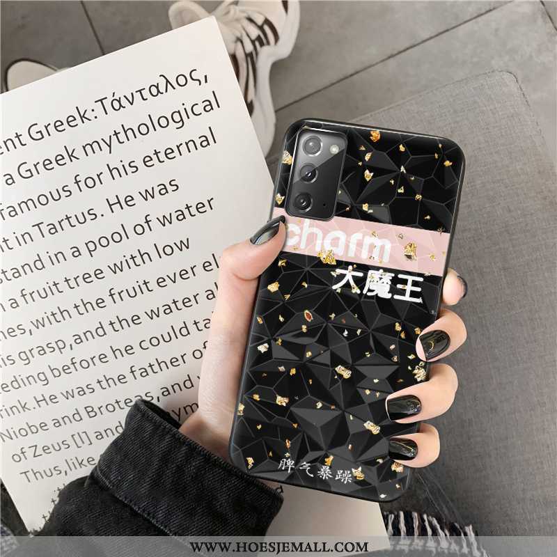 Hoes Samsung Galaxy Note20 Spotprent Trend Anti-fall Zwart Ruit Ster Mobiele Telefoon Zwarte