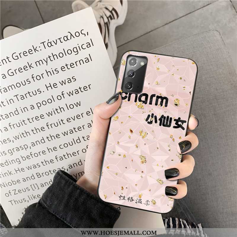 Hoes Samsung Galaxy Note20 Spotprent Trend Anti-fall Zwart Ruit Ster Mobiele Telefoon Zwarte