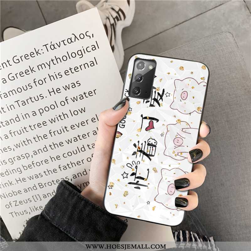 Hoes Samsung Galaxy Note20 Spotprent Trend Anti-fall Zwart Ruit Ster Mobiele Telefoon Zwarte