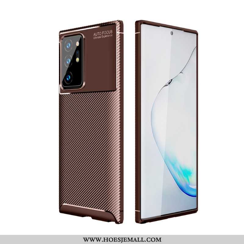 Hoesje Samsung Galaxy Note20 Ultra Dun Zacht Mobiele Telefoon Super Anti-fall All Inclusive Bruin