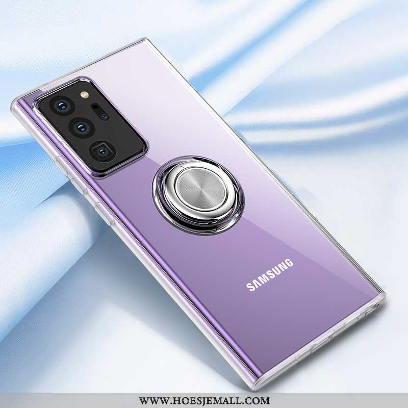 Hoesje Samsung Galaxy Note20 Ultra Scheppend Trend Ondersteuning Ring Dun High End Purper