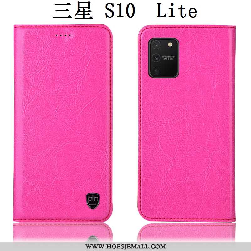 Hoes Samsung Galaxy S10 Lite Leren Hoesje Echt Leer Folio Anti-fall Ster Mobiele Telefoon Bruine