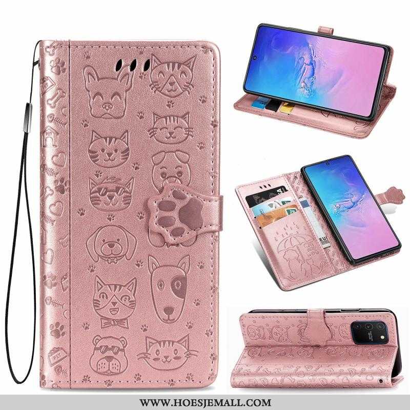 Hoes Samsung Galaxy S10 Lite Mooie Leren Hoesje Clamshell Anti-fall Ster Mobiele Telefoon Geel