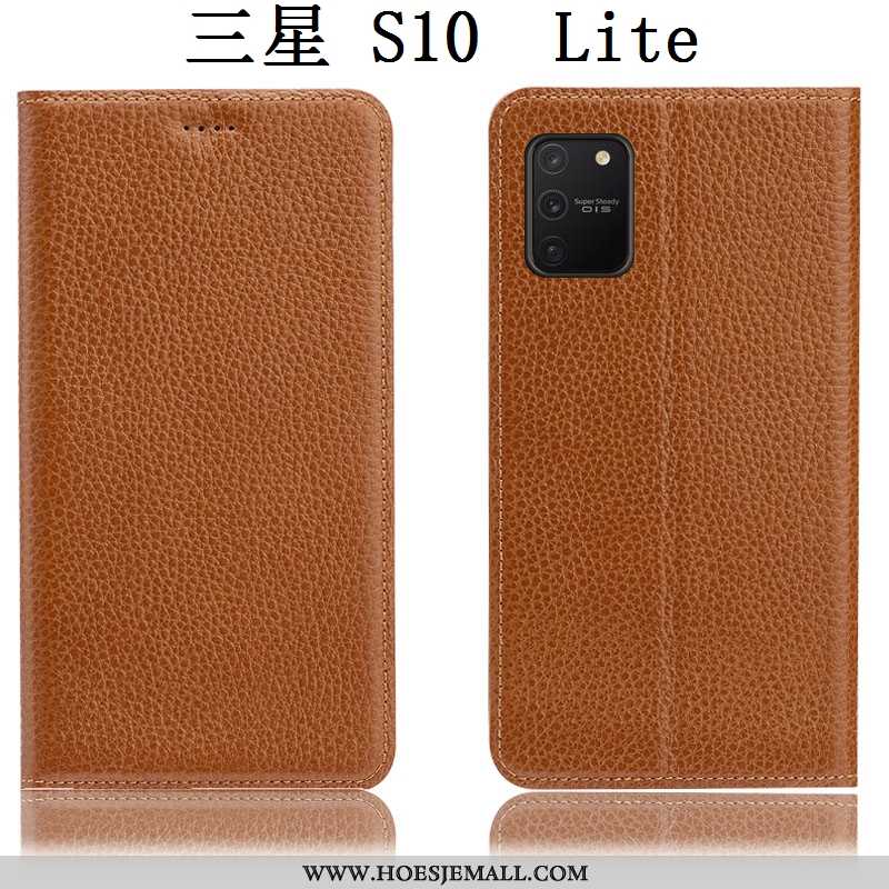 Hoes Samsung Galaxy S10 Lite Leren Hoesje Bescherming Mobiele Telefoon Soort Aziatische Vrucht Folio