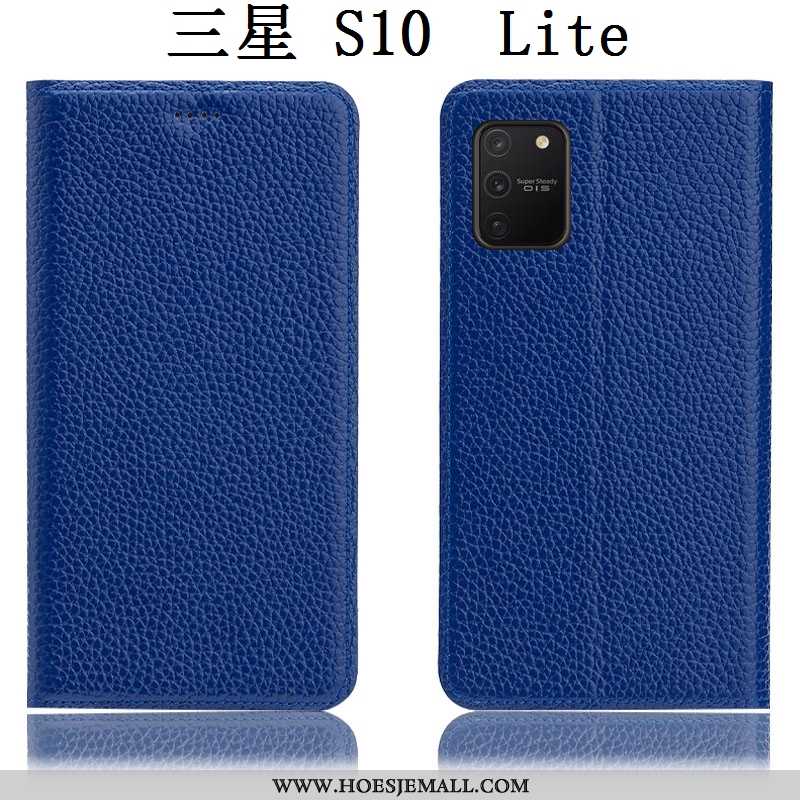 Hoes Samsung Galaxy S10 Lite Leren Hoesje Bescherming Mobiele Telefoon Soort Aziatische Vrucht Folio