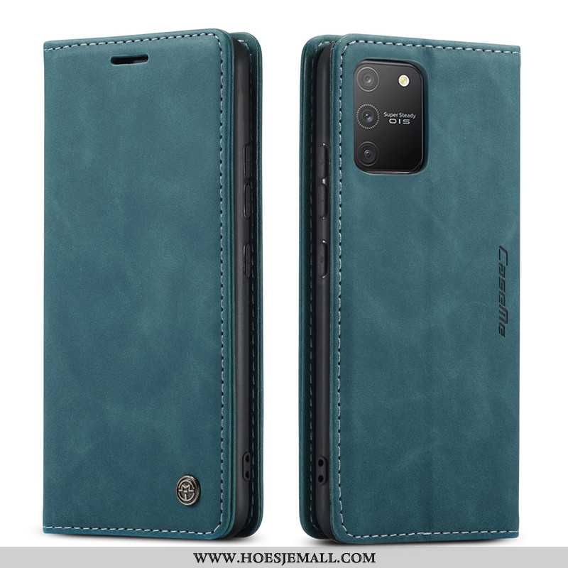 Hoesje Samsung Galaxy S10 Lite Scheppend Portemonnee Mobiele Telefoon Leren Khaki Ster