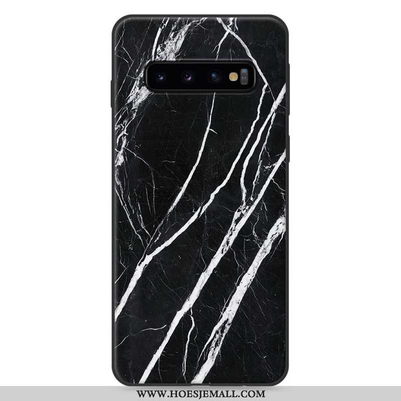 Hoes Samsung Galaxy S10 Scheppend Patroon Net Red Grijs Ster Trend Hoesje