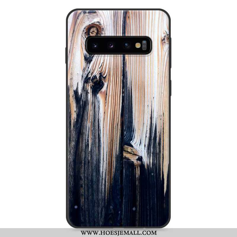 Hoes Samsung Galaxy S10 Scheppend Patroon Net Red Grijs Ster Trend Hoesje