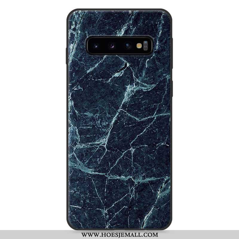 Hoes Samsung Galaxy S10 Scheppend Patroon Net Red Grijs Ster Trend Hoesje