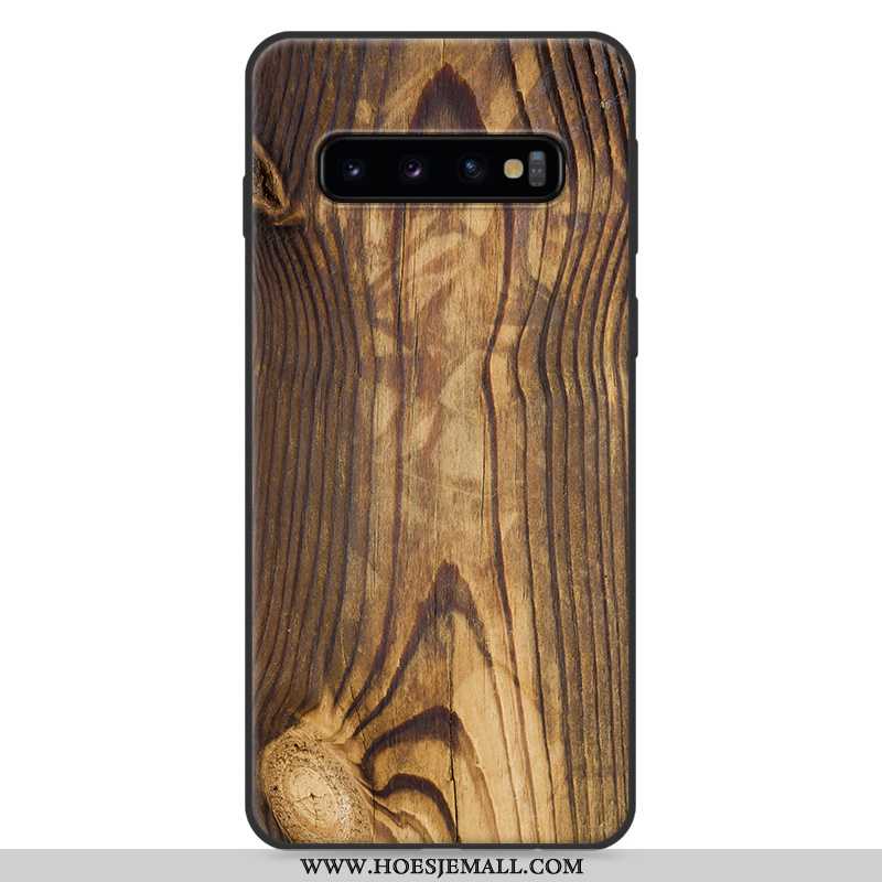 Hoes Samsung Galaxy S10 Scheppend Patroon Net Red Grijs Ster Trend Hoesje