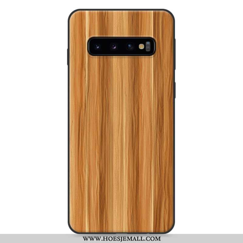 Hoes Samsung Galaxy S10 Scheppend Patroon Net Red Grijs Ster Trend Hoesje