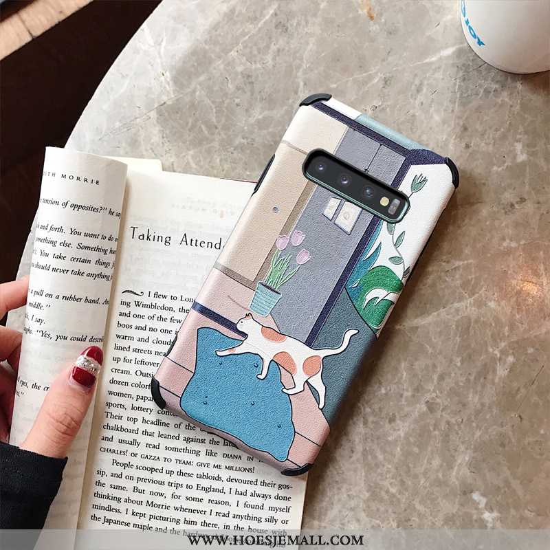 Hoesje Samsung Galaxy S10 Persoonlijk Scheppend Mobiele Telefoon All Inclusive Anti-fall Ster Roze