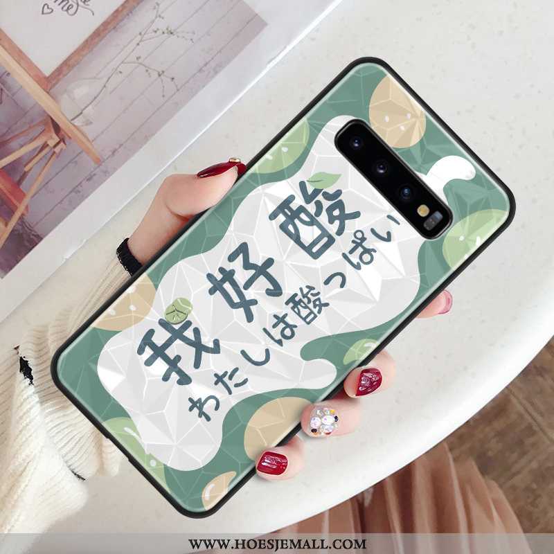 Hoes Samsung Galaxy S10 Patroon Bescherming Wit Mobiele Telefoon Lovers Anti-fall Witte