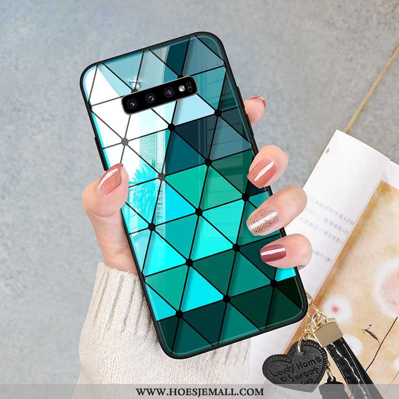 Hoesje Samsung Galaxy S10 Trend Glas Anti-fall Hanger Ster Mobiele Telefoon Persoonlijk Rood