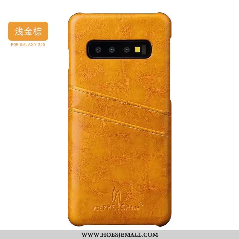 Hoes Samsung Galaxy S10 Persoonlijk Scheppend Bescherming Mobiele Telefoon Antislip Leren Hoesje Win