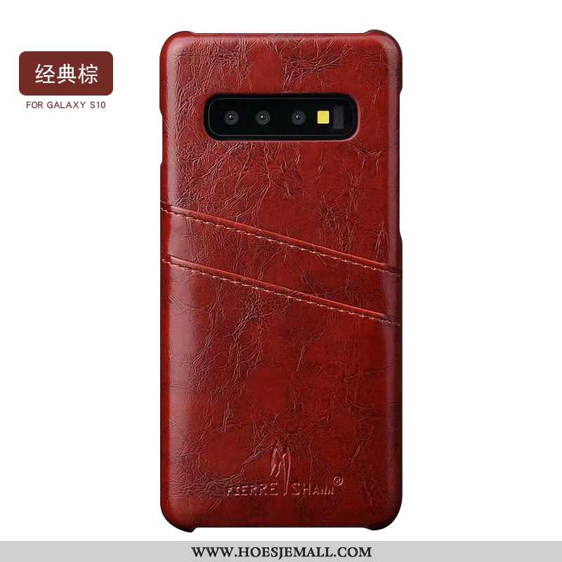 Hoes Samsung Galaxy S10 Persoonlijk Scheppend Bescherming Mobiele Telefoon Antislip Leren Hoesje Win