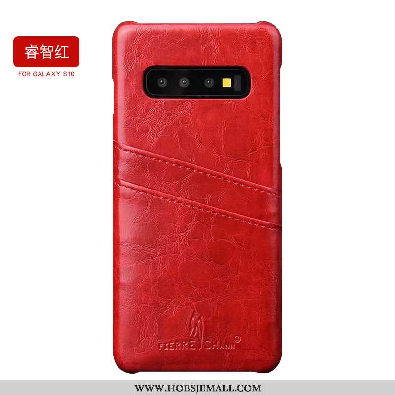 Hoes Samsung Galaxy S10 Persoonlijk Scheppend Bescherming Mobiele Telefoon Antislip Leren Hoesje Win