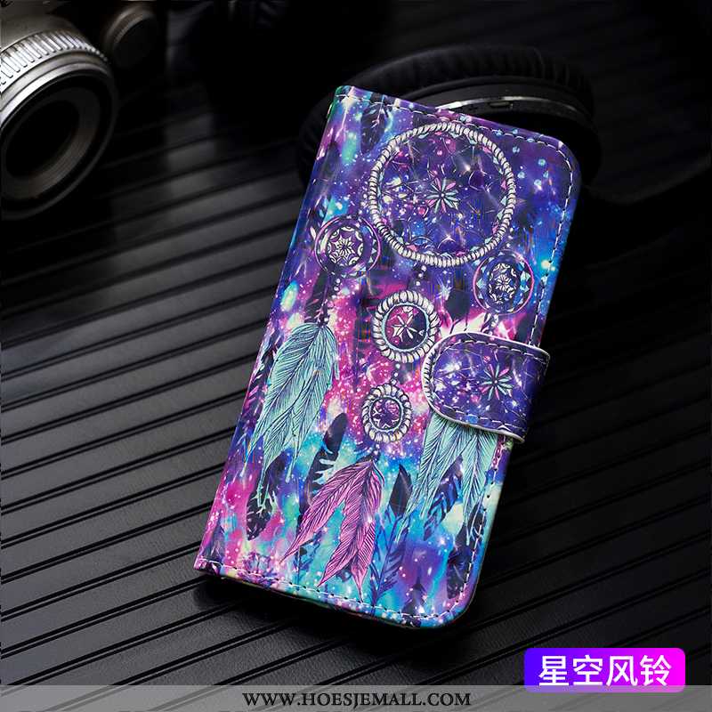 Hoesje Samsung Galaxy S10 Leren Mode Zacht Kaart Geschilderd Mobiele Telefoon Clamshell Witte