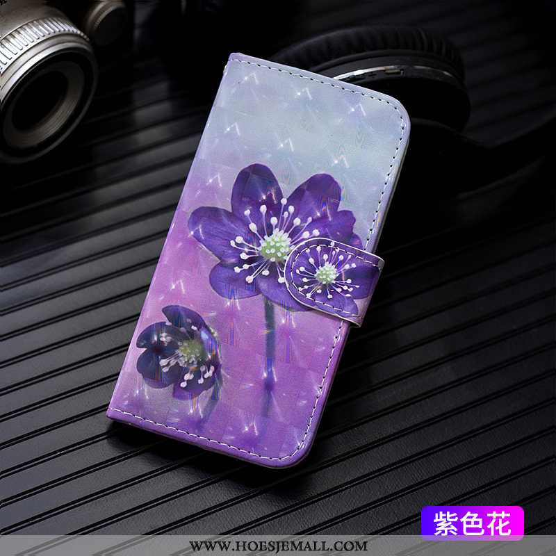 Hoesje Samsung Galaxy S10 Leren Mode Zacht Kaart Geschilderd Mobiele Telefoon Clamshell Witte