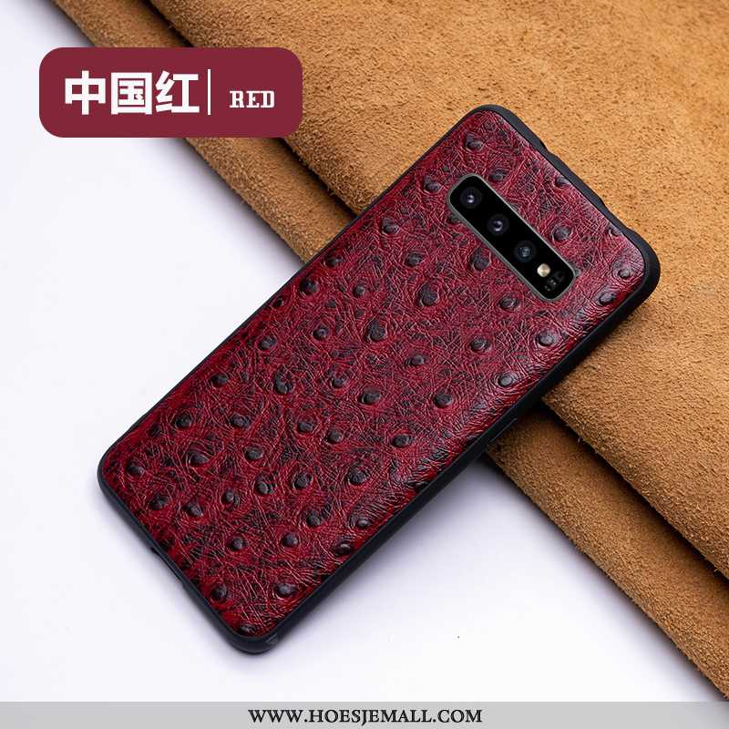 Hoes Samsung Galaxy S10 Super Dun Rood All Inclusive Persoonlijk Hoesje Eenvoudige