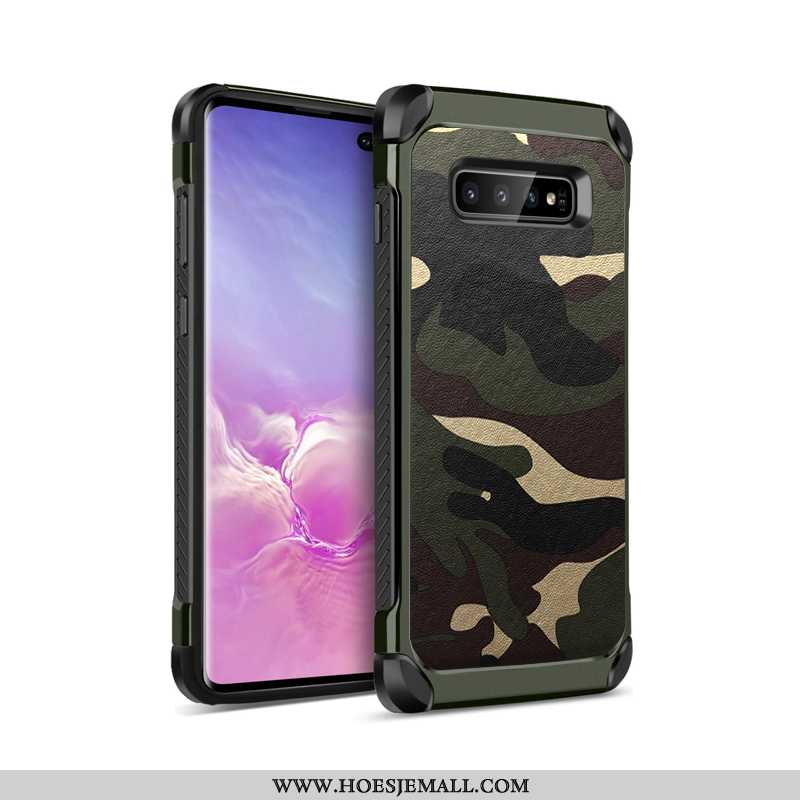 Hoes Samsung Galaxy S10 Siliconenhoesje Bescherming Mobiele Telefoon Blauw Hoesje Anti-fall High End