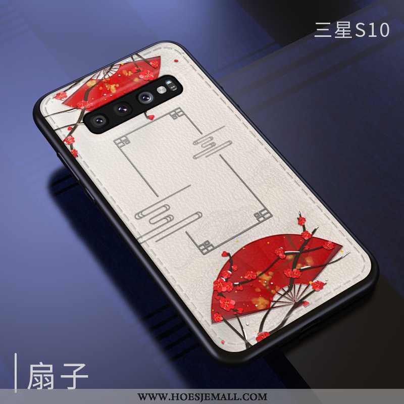 Hoes Samsung Galaxy S10 Zacht Siliconen Groen Wind Bescherming Chinese Stijl Net Red