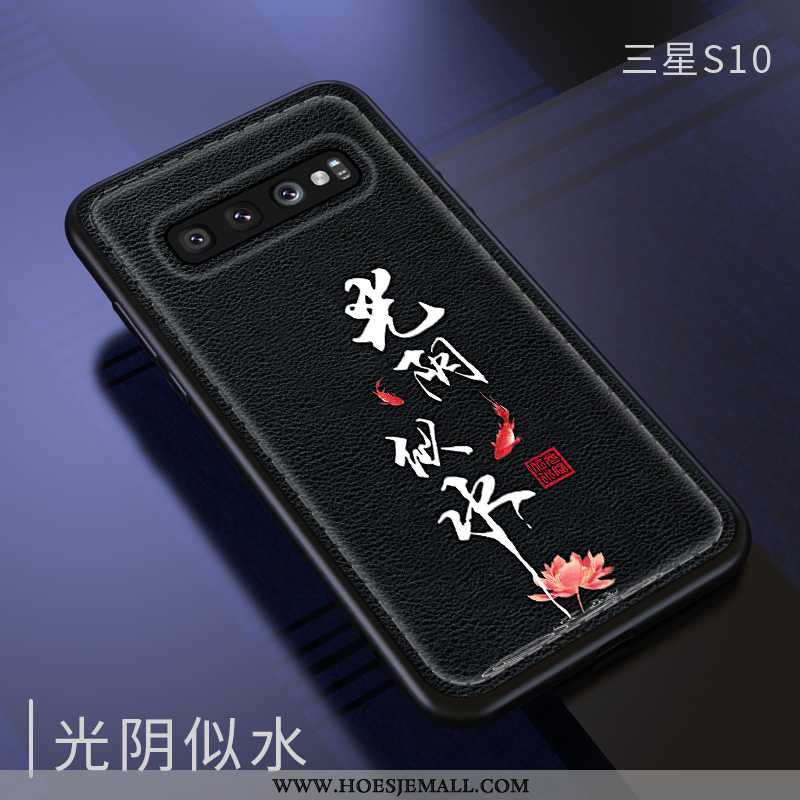 Hoes Samsung Galaxy S10 Zacht Siliconen Groen Wind Bescherming Chinese Stijl Net Red