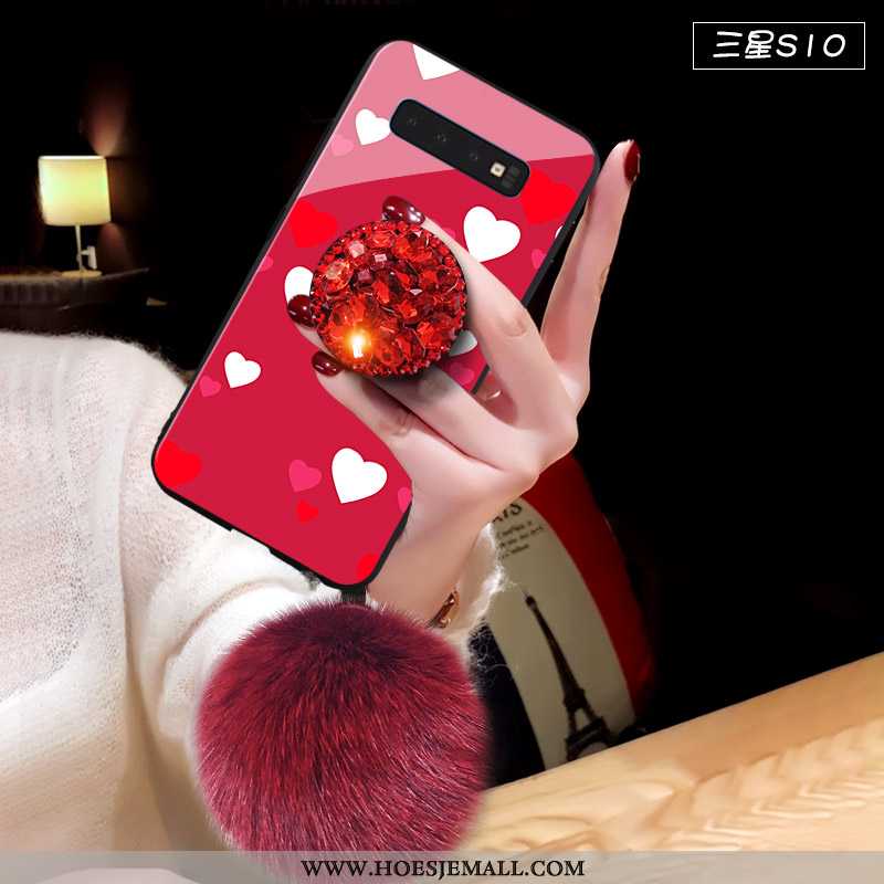 Hoesje Samsung Galaxy S10 Glas Persoonlijk Rood Scheppend Bescherming Liefde Zacht