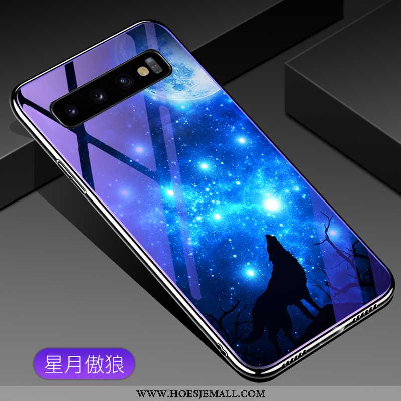 Hoesje Samsung Galaxy S10 Persoonlijk Scheppend Hard Hoes Blauw Bescherming Purper