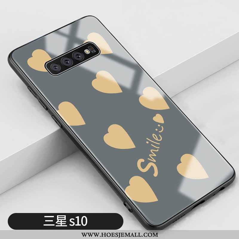 Hoes Samsung Galaxy S10 Bescherming Glas Hoesje Mini Mobiele Telefoon Grijs