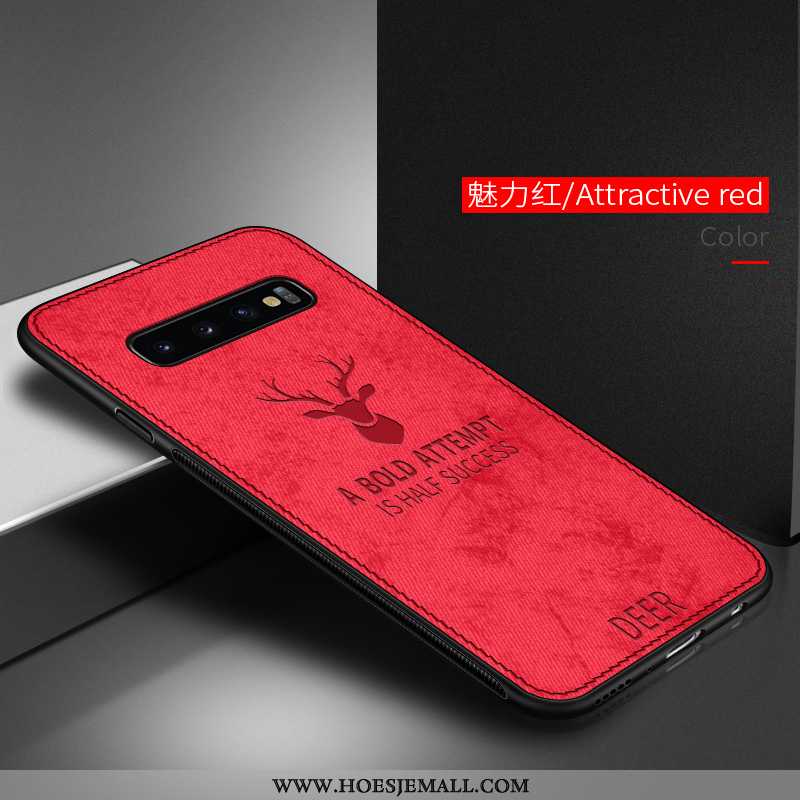 Hoesje Samsung Galaxy S10 Patroon Super Mode Dun Siliconen Bescherming High End Rood