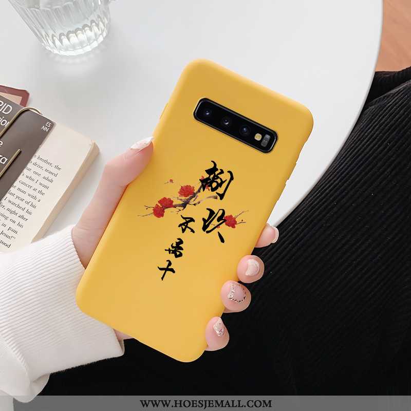 Hoes Samsung Galaxy S10 Trend Zacht Groen Mobiele Telefoon Schrobben Chinese Stijl Lovers