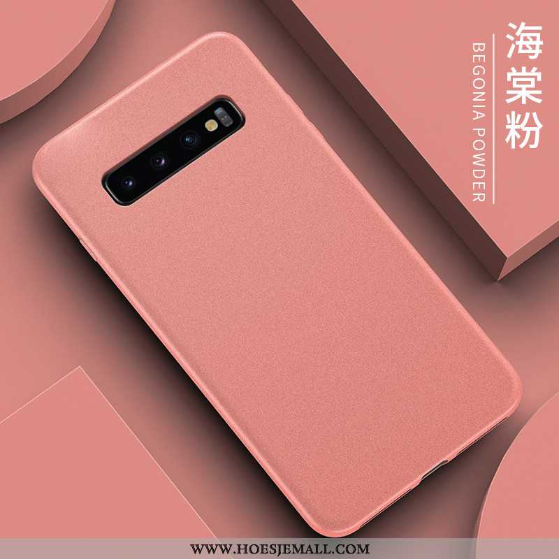 Hoesje Samsung Galaxy S10 Zacht Siliconen Anti-fall Ster Purper Effen Kleur Antislip