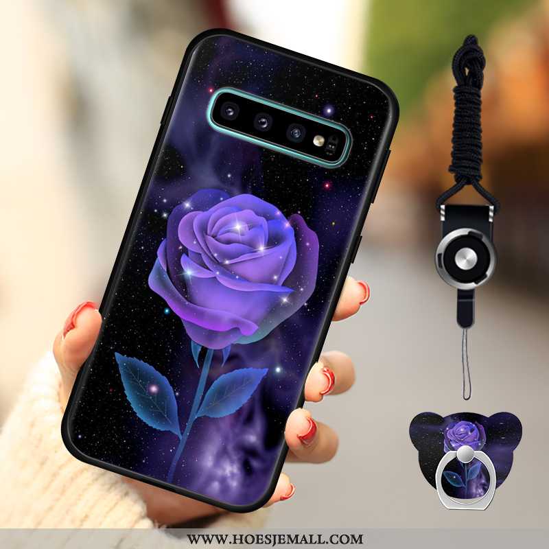 Hoes Samsung Galaxy S10 Siliconen Bescherming Anti-fall Ster Mobiele Telefoon Donkerblauw Donkerblau