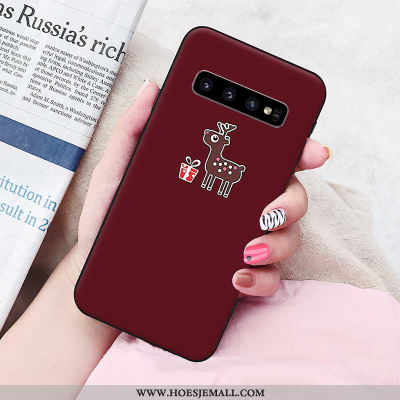 Hoesje Samsung Galaxy S10 Zacht Siliconen Geschilderd Roze Persoonlijk Mobiele Telefoon Pu