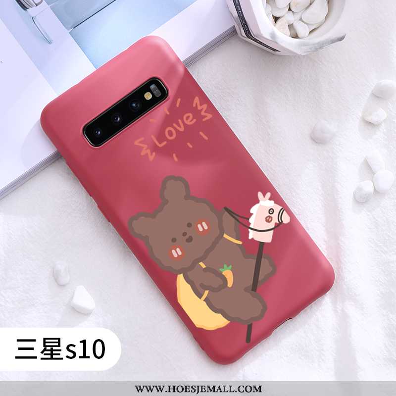 Hoesje Samsung Galaxy S10 Trend Super Siliconen Rood Hoes Bescherming Nieuw