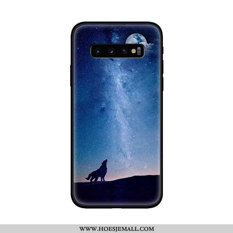 Hoes Samsung Galaxy S10 Bescherming Schrobben Lovers Ster All Inclusive Hoesje Siliconen Donkerblauw