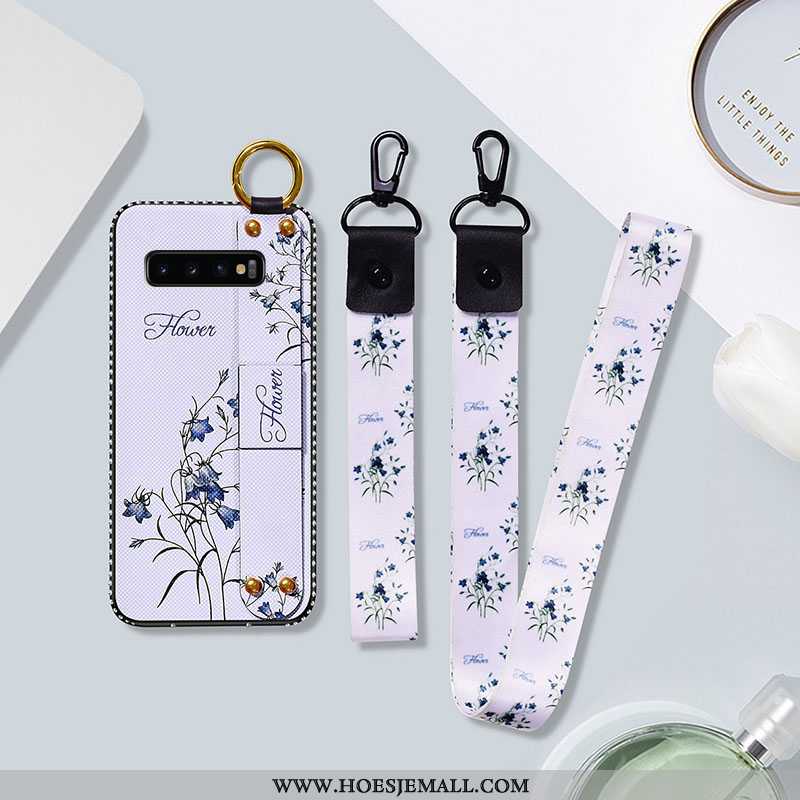 Hoes Samsung Galaxy S10 Zacht Siliconen Wit Hanger Bescherming Mobiele Telefoon Witte